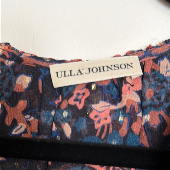 Ulla Johnson Floral Long Sleeve Dress - Navy and Red - Picture 2 of 8